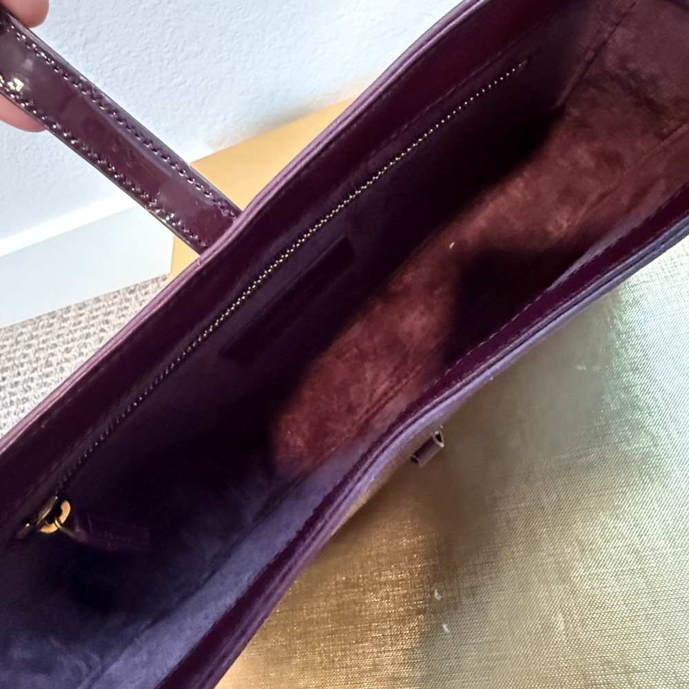 YSL Saint Laurent Cherry Burgundy Shoulder Bag - Picture 5 of 10